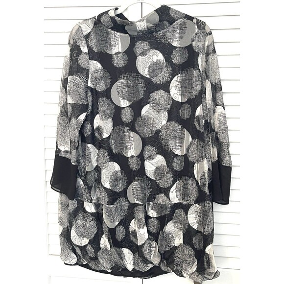IC By Connie K Dresses & Skirts - IC By Connie K Bubble Dress Textured Art Wear Zip Back High Neck Women’s Large